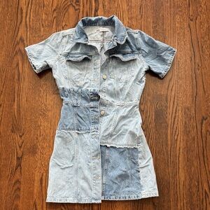 🎈🎈ZARA Blue Patchwork Denim Dress